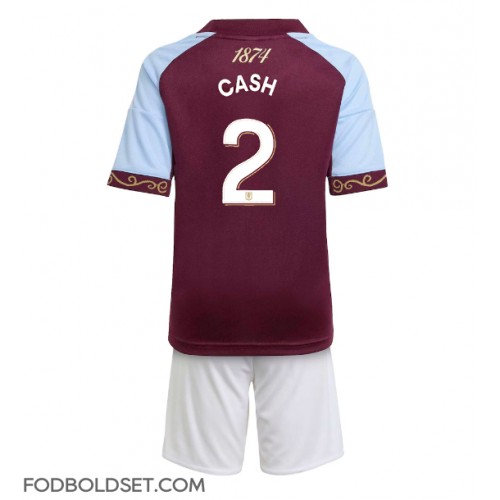 Aston Villa Matty Cash #2 Hjemme Trøje Børn 2025-26 Kortærmet (+ Korte bukser)